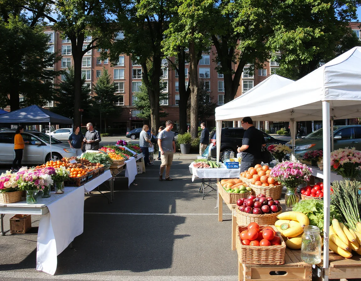 Seasonal outdoor community market in Shoreline