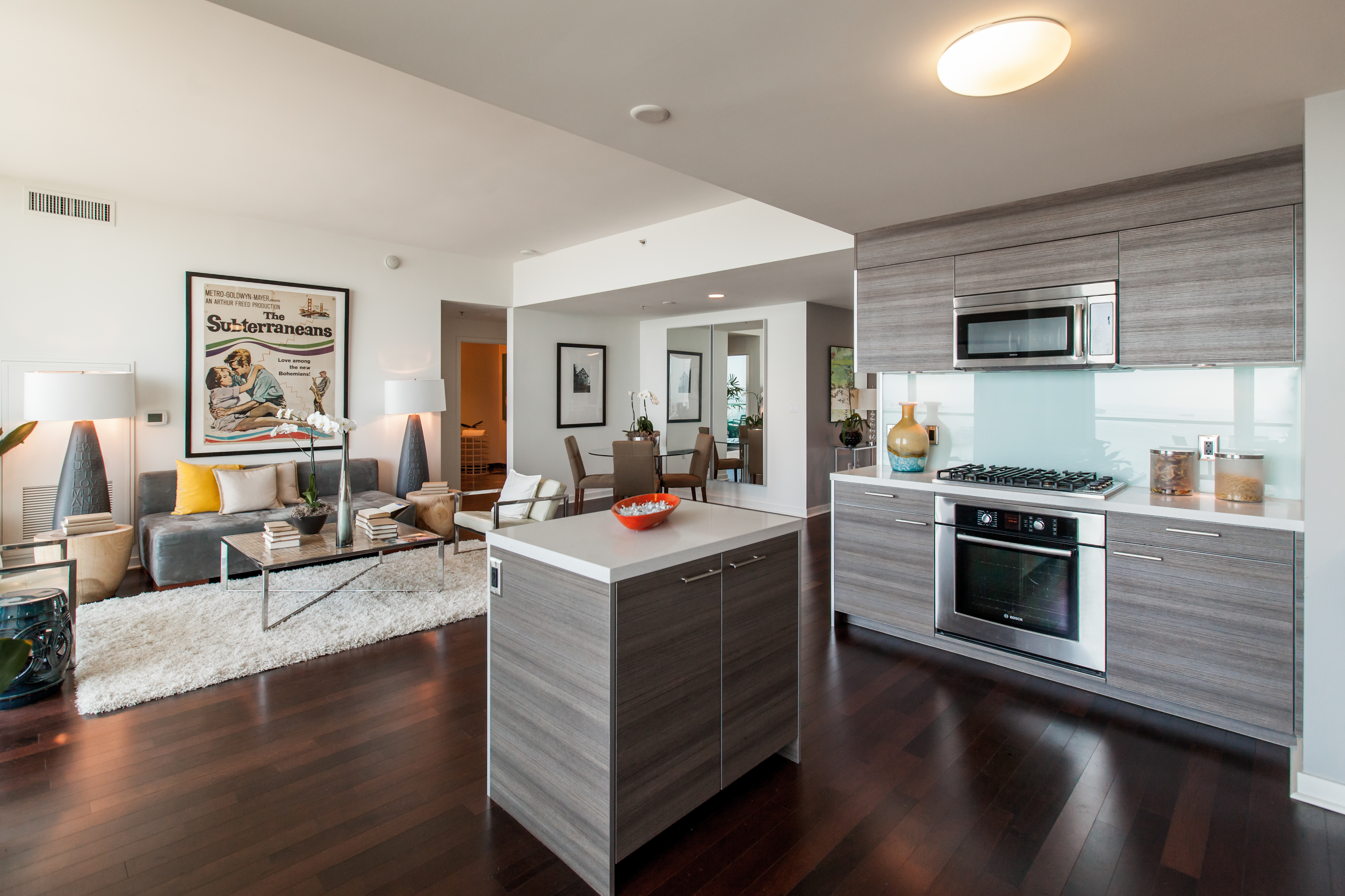 Elegant San Francisco Bay Area streetscape with classic homes in soft bay light