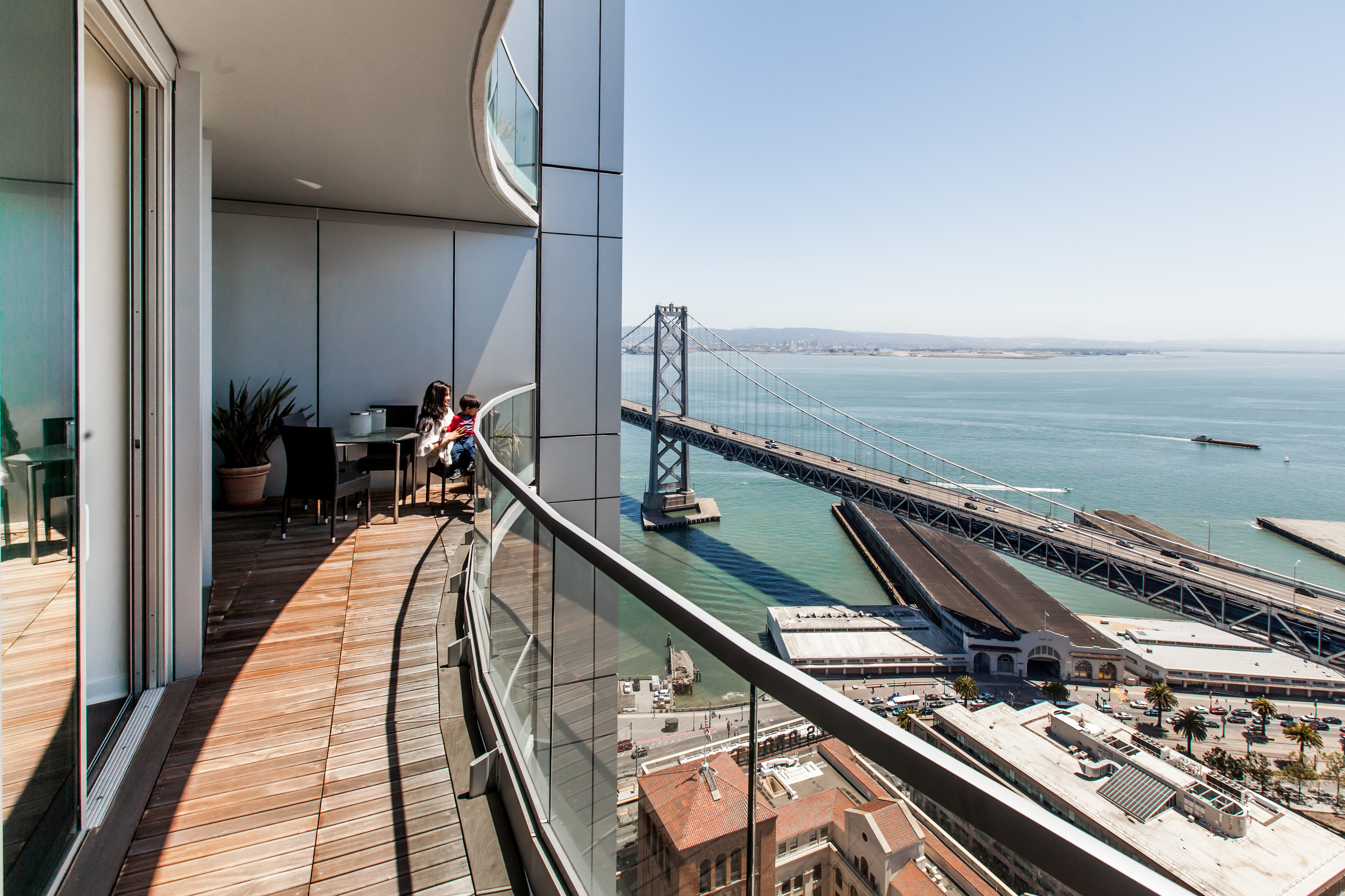 Refined San Francisco Bay Area home exterior at golden hour