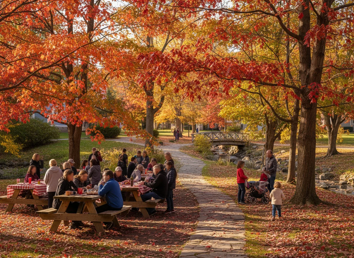 Community park atmosphere near Dover, New Hampshire