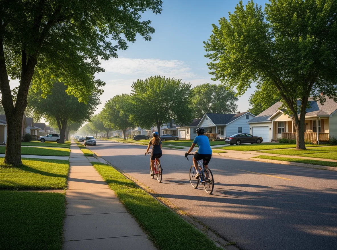 Calm neighborhood lifestyle in Carbondale, Kansas