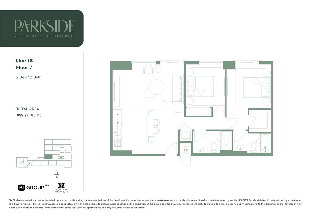 Parkside 18 Line 2 Bedroom Floorplan Parkside 18 Line 2 Bedroom Floorplan