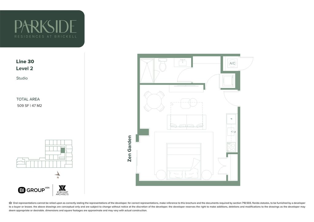 Parkside 30 Line Studio Floorplan Parkside 30 Line Studio Floorplan