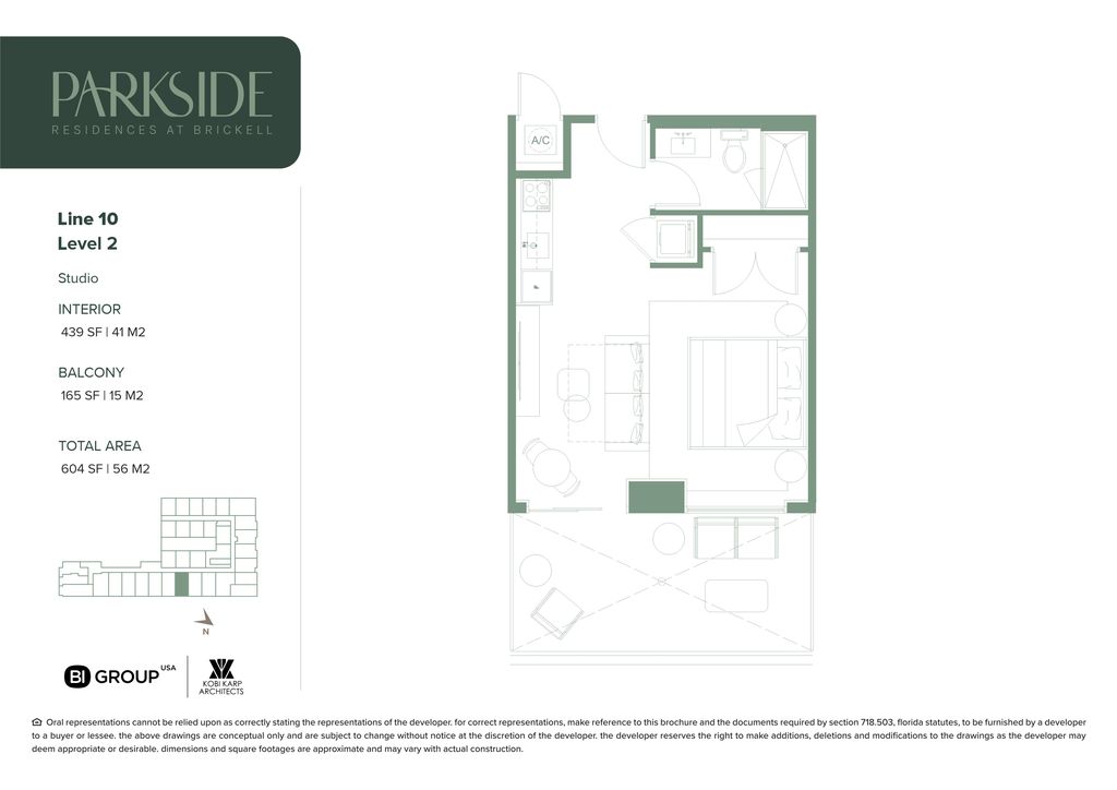 Parkside 10 Line Studio Floorplan Parkside 10 Line Studio Floorplan