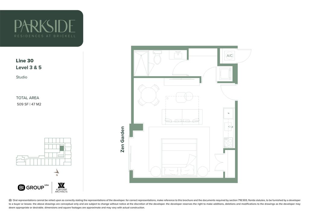 Parkside 30 Line Studio Floorplan Parkside 30 Line Studio Floorplan