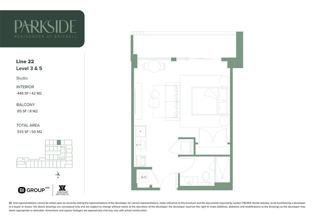 Parkside 22 Line Studio Floorplan Parkside 22 Line Studio Floorplan
