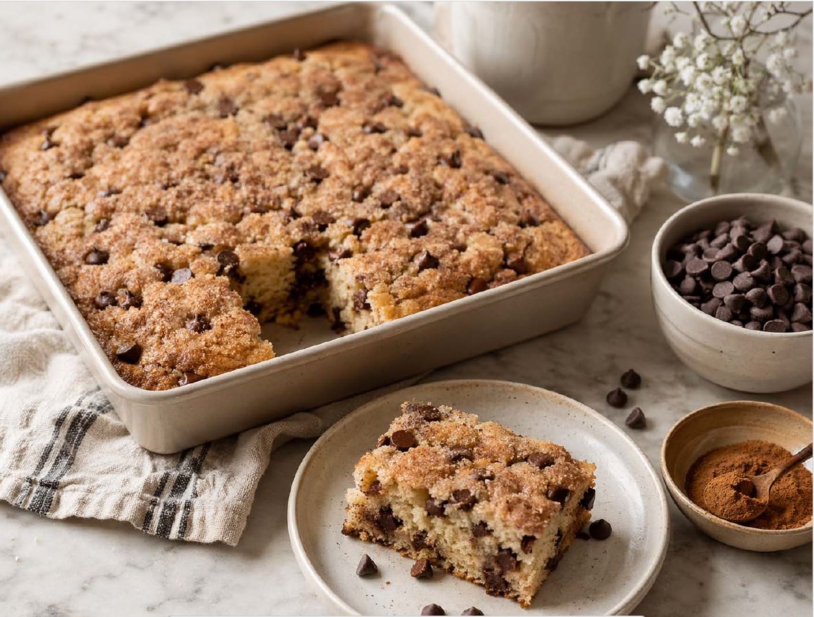 Easy Chocolate Chip Cake Recipe (Perfect for Spring Gatherings & Family Desserts)