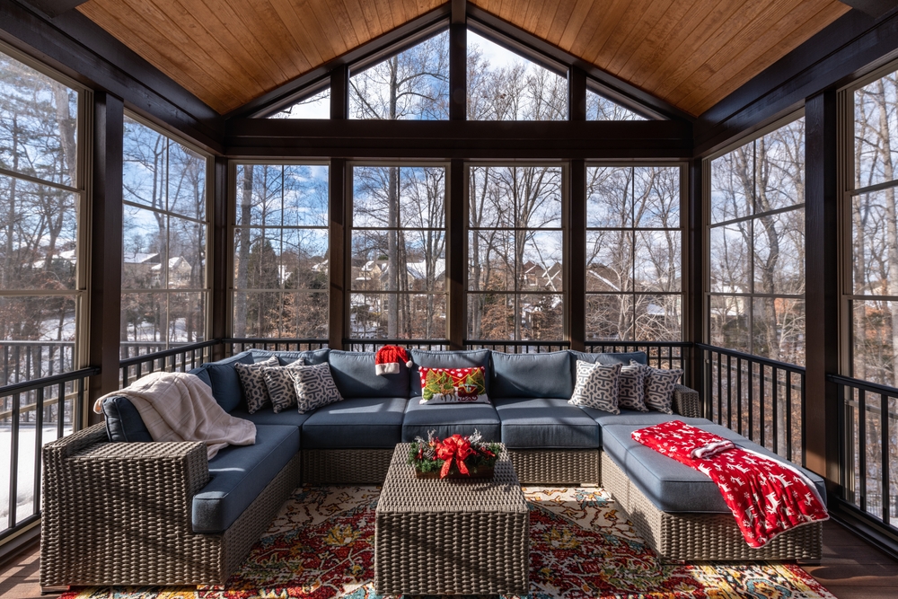 glass surrounded house