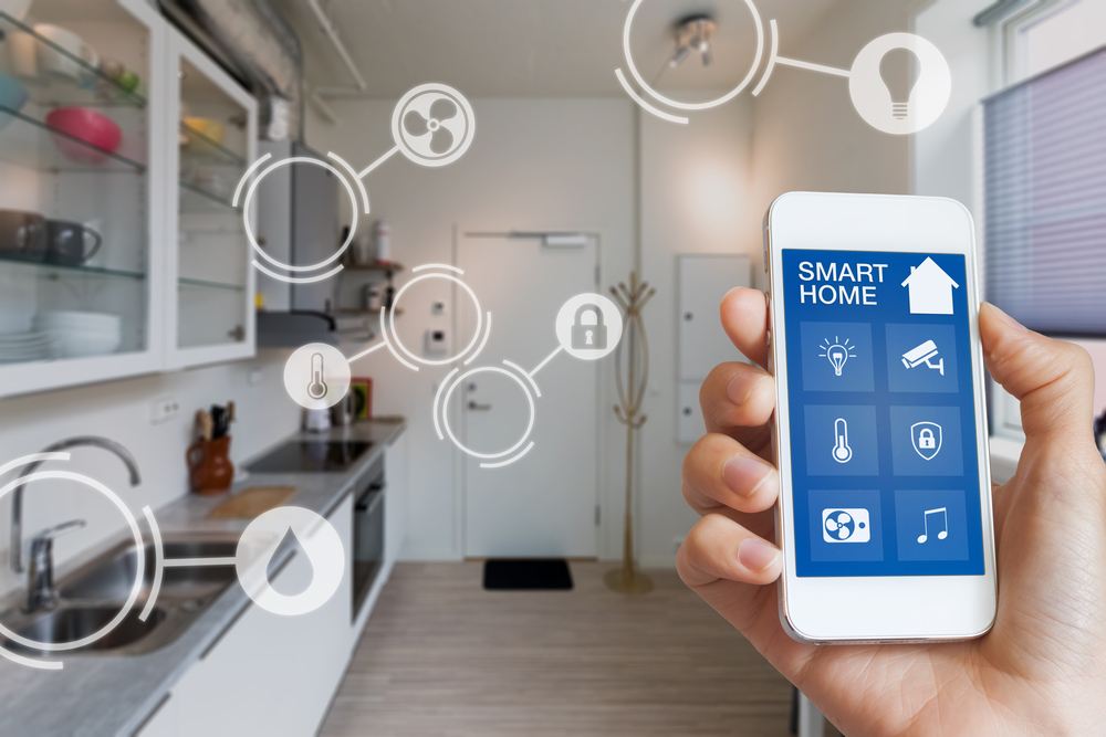 phone controlling smart home