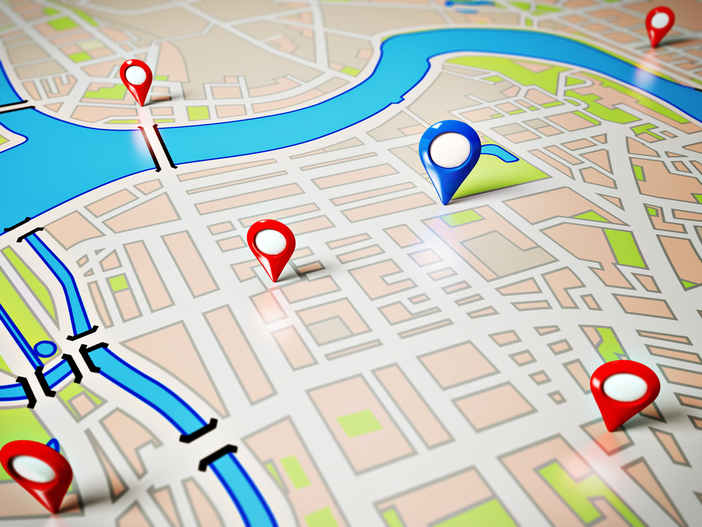 pins on the map