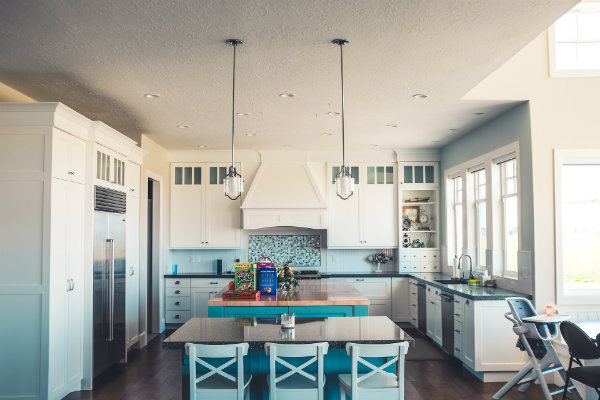 Beautifully decorated kitchen with stainless steel appliances
