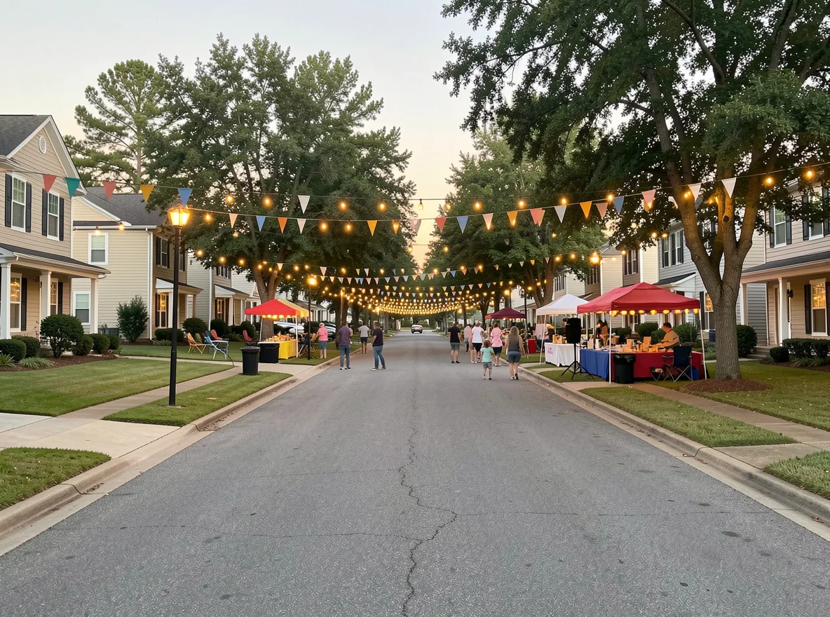Suburban neighborhood scene in Brandon