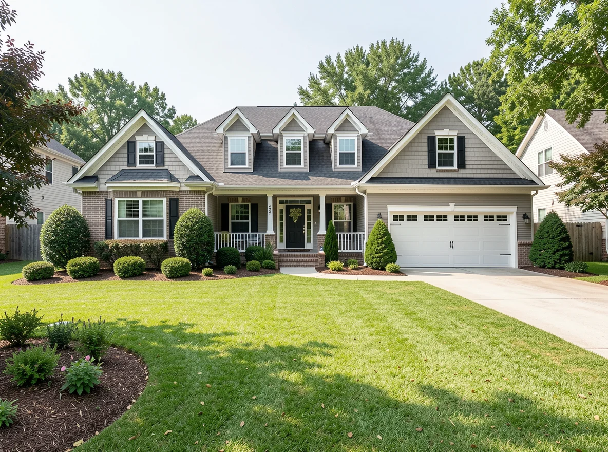 Suburban home exterior in Ridgeland