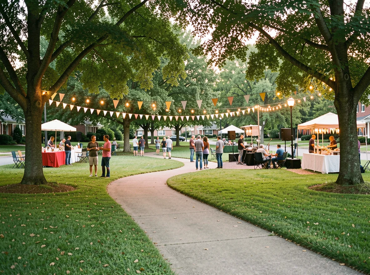 Neighborhood park scene in Jackson