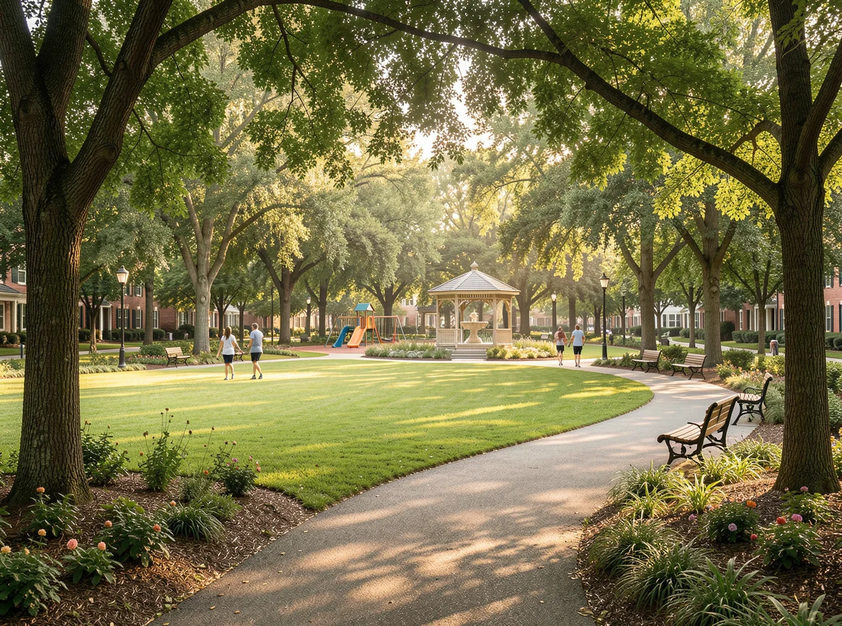 Tree-lined park in Jackson