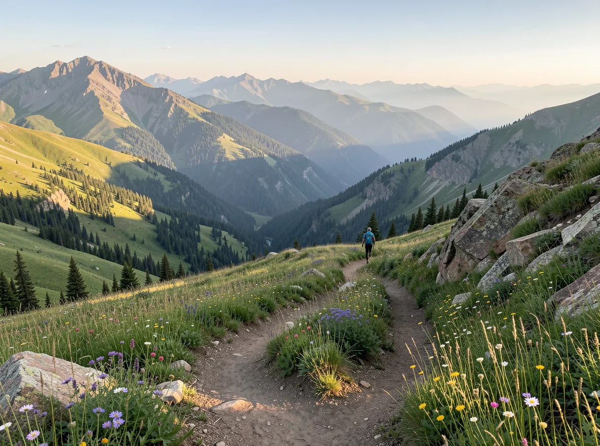 Mountain trail near Utah communities