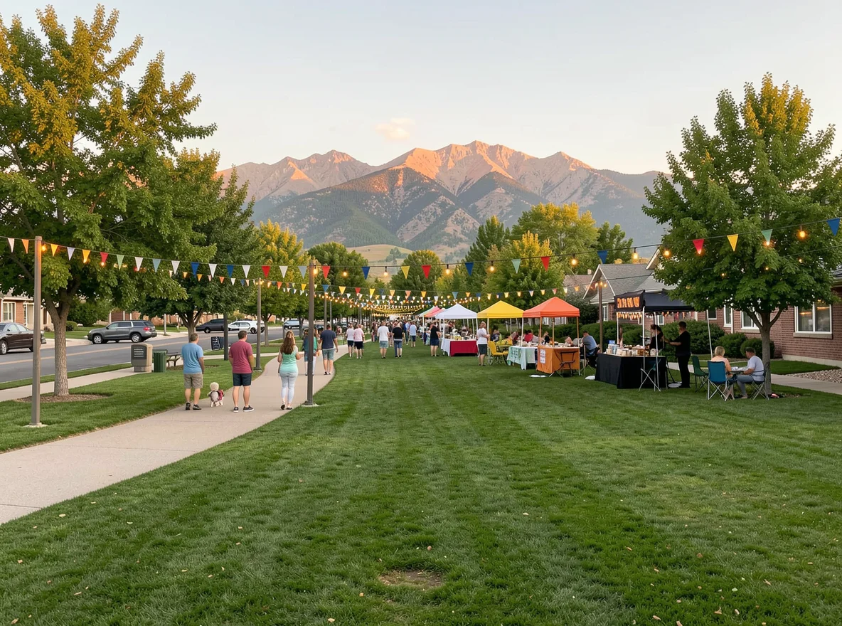 Neighborhood park scene in Provo