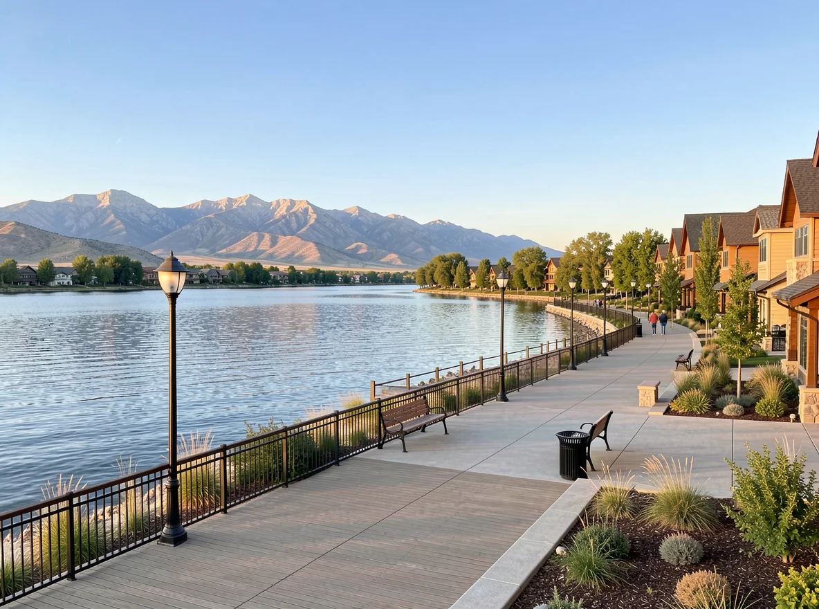 Scenic waterfront near Provo