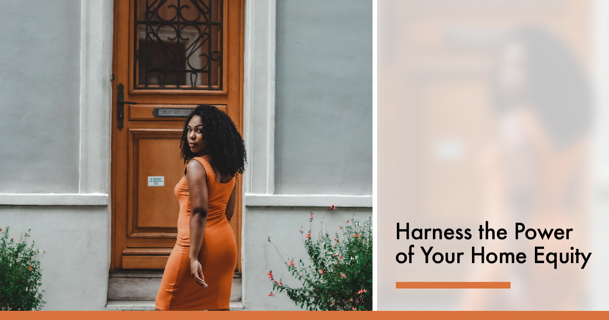 woman walking into her home 