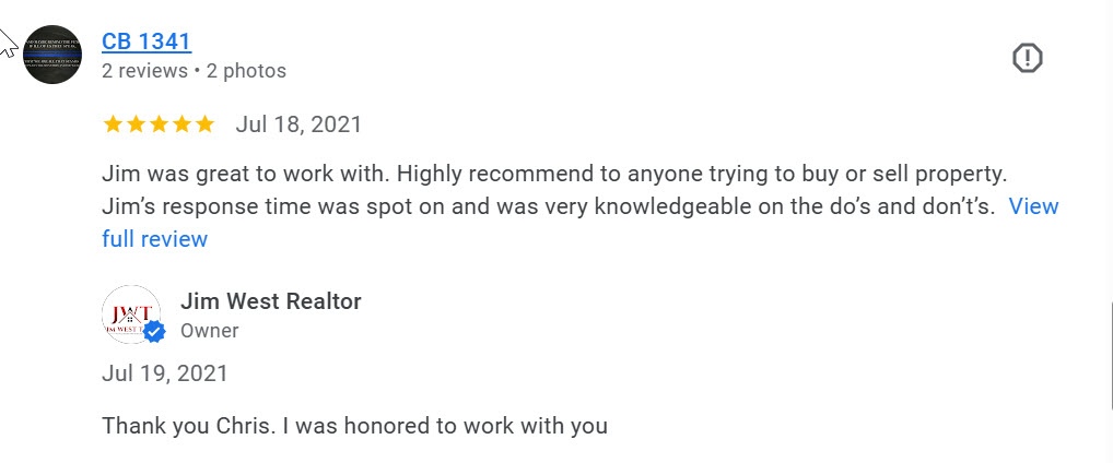 Testimonials for Jim West Team