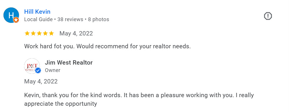 Testimonials for Jim West Team