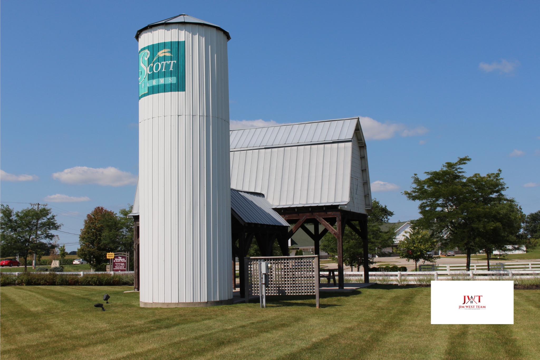 Scott Farms neighborhood entrance in Marysville, Ohio, a fast-selling subdivision.