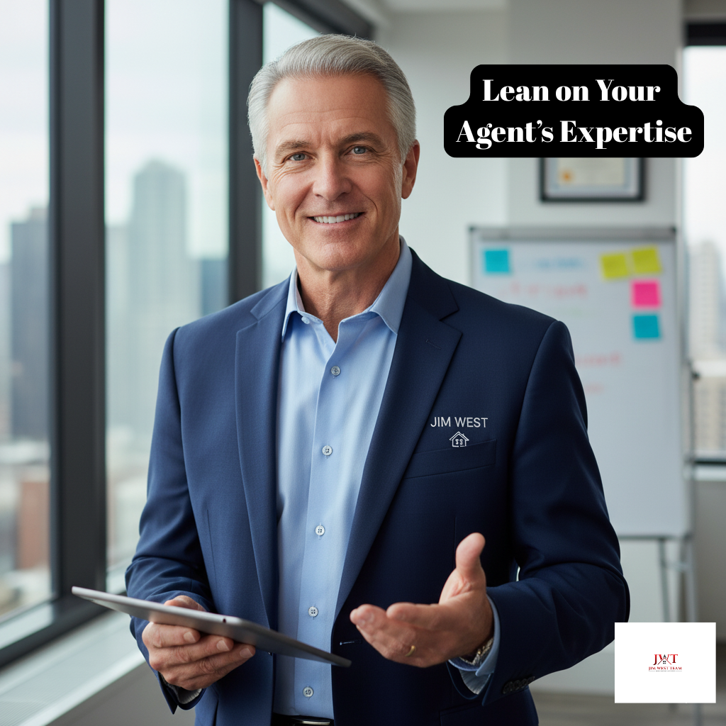 Jim West, a professional Marysville real estate agent, advising a home seller on how to navigate multiple offers with expert guidance