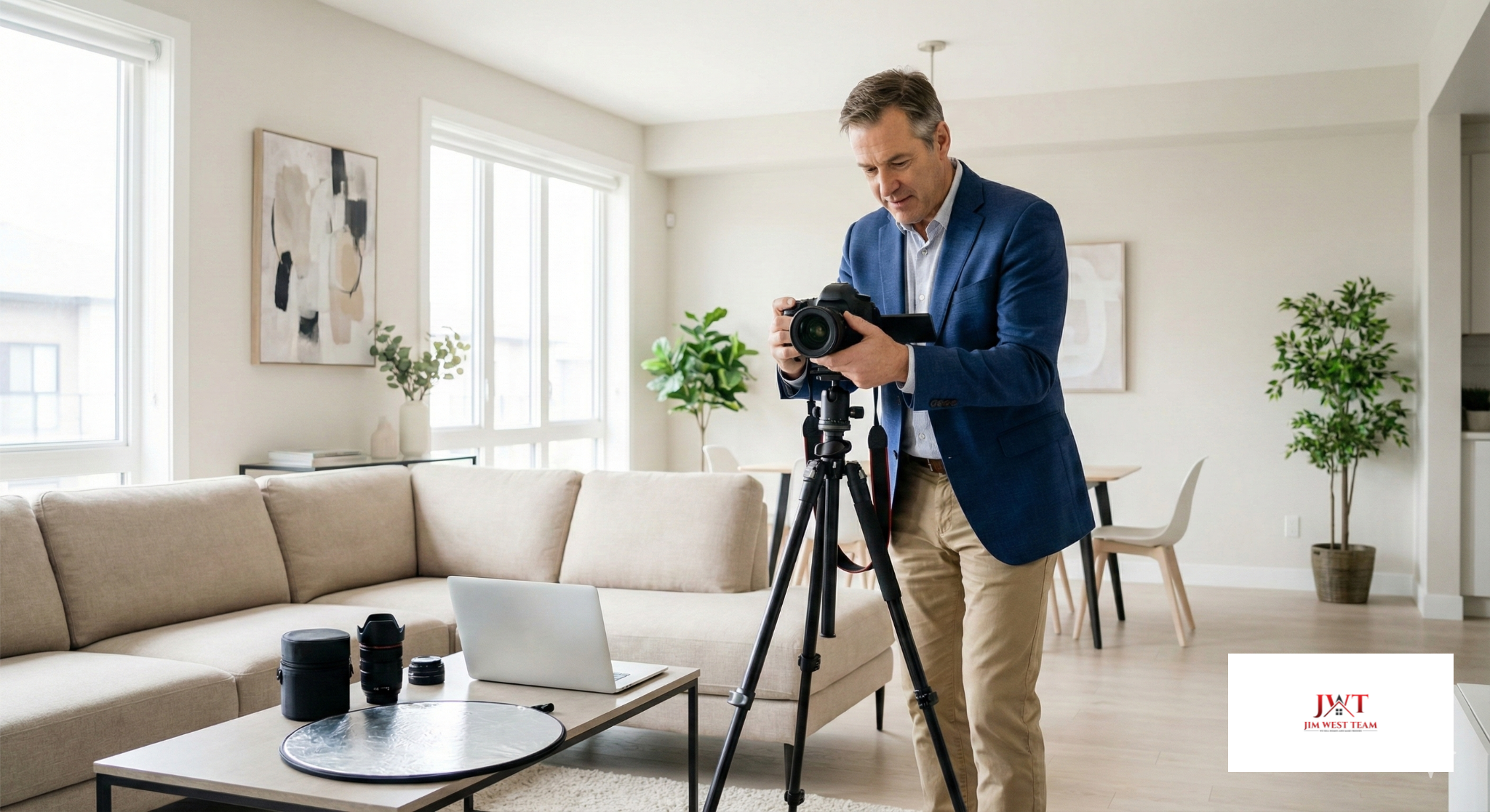Professional real estate photographer taking staged listing photos for Marysville home marketing