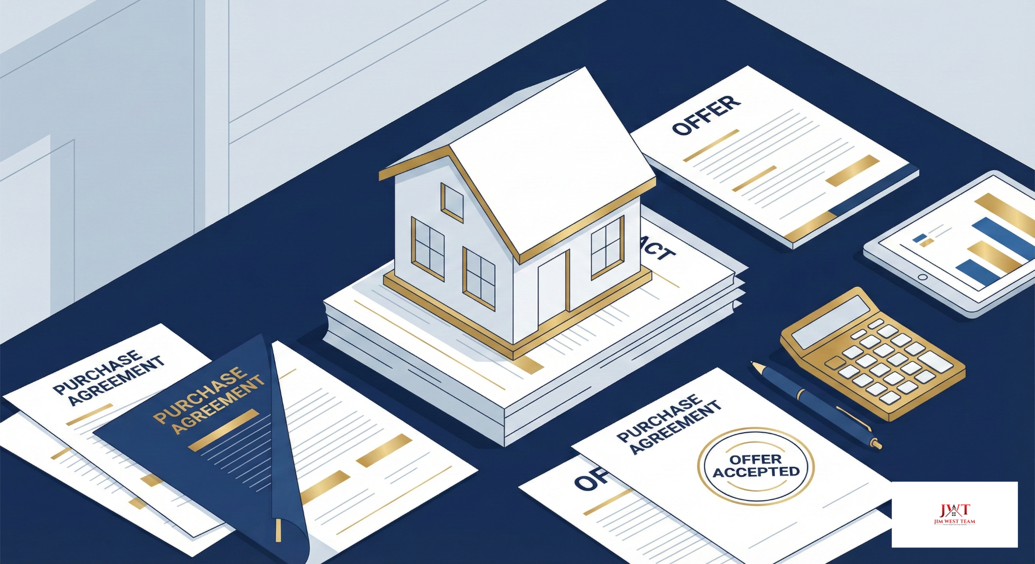 Multiple offer negotiation documents and purchase agreements for Marysville Ohio home sale