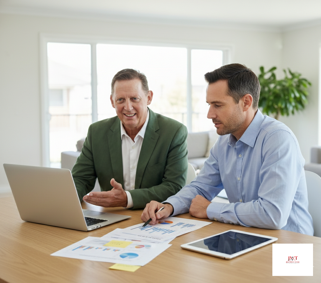 Jim West conducting a divorce real estate consultation in Marysville