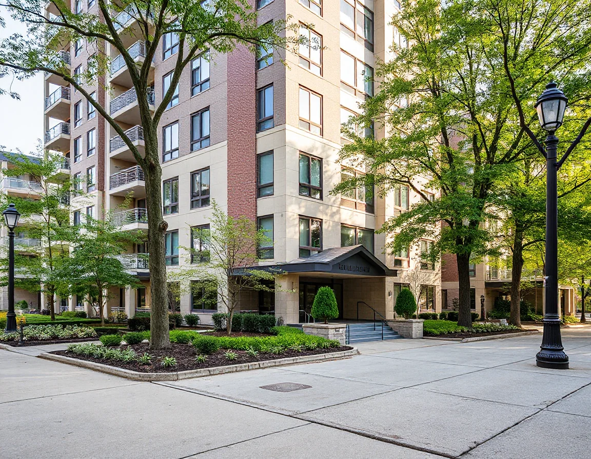 Near North Side Chicago condominium building exterior