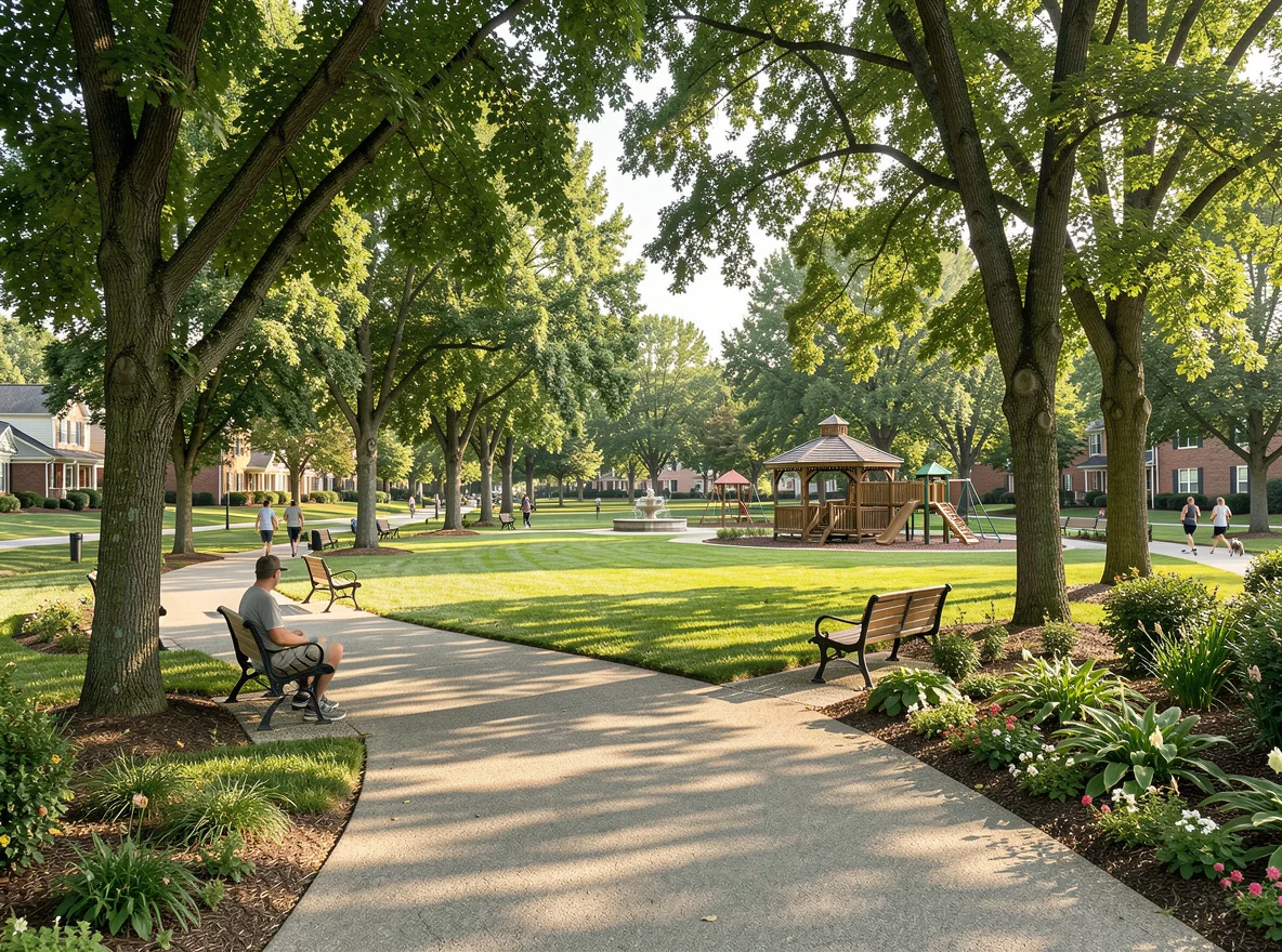Neighborhood green space in Monroe, Georgia