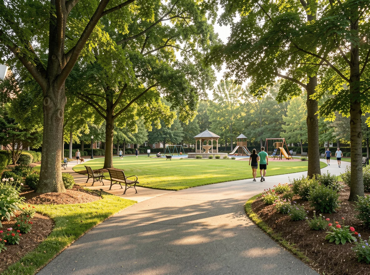 Park trail and green space in Dunwoody, Georgia