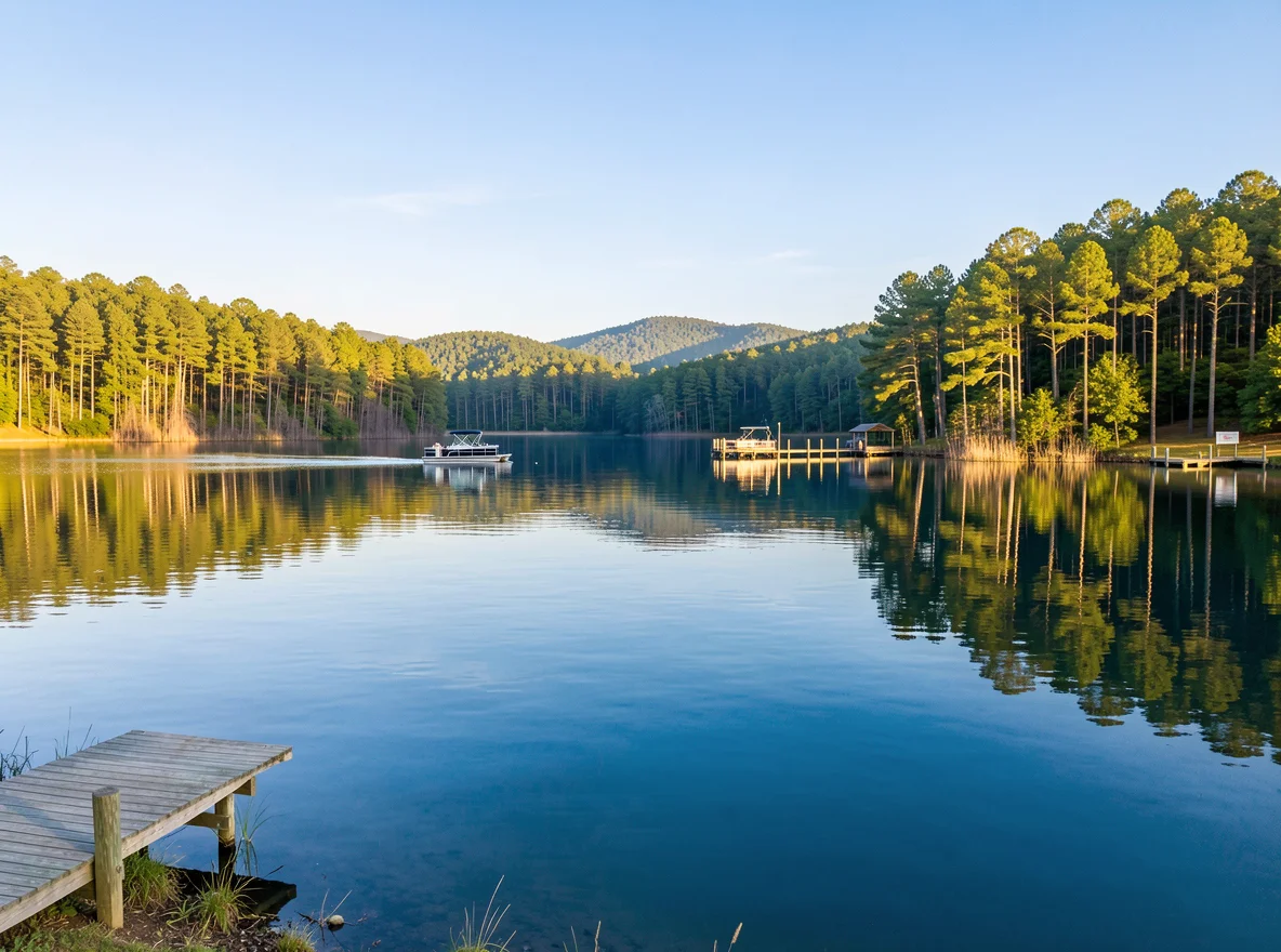 Lake Lanier boating scene near Flowery Branch, Georgia