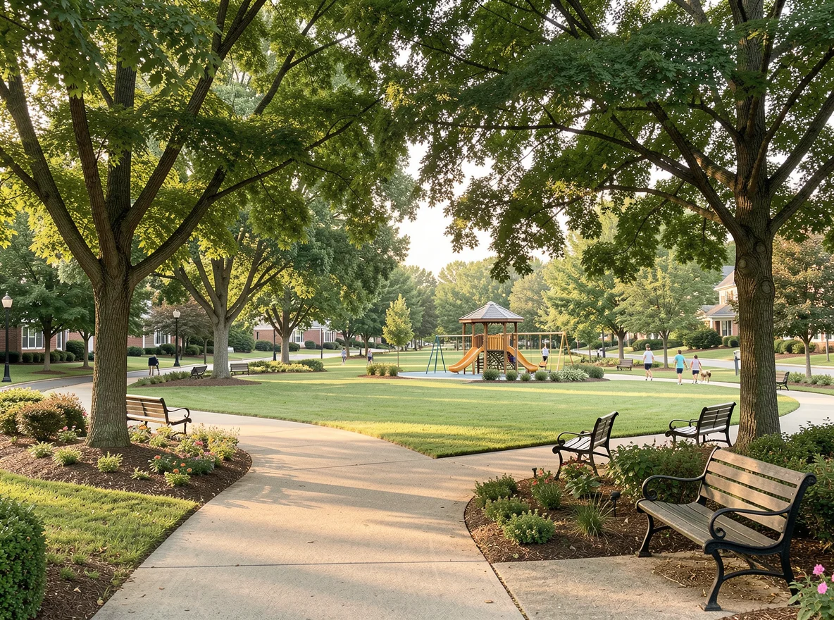 Neighborhood park and green space in Flowery Branch, Georgia