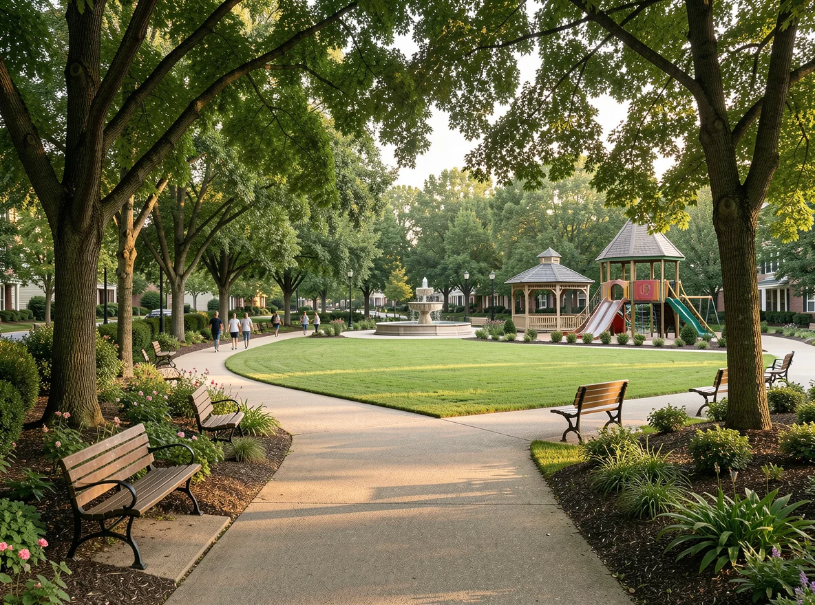 Neighborhood park and walking path in Suwanee