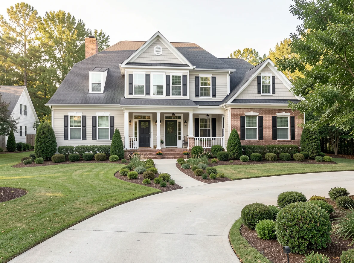 Suburban home exterior in Buford