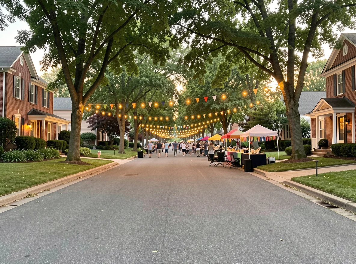 Tree-lined neighborhood in St. Charles