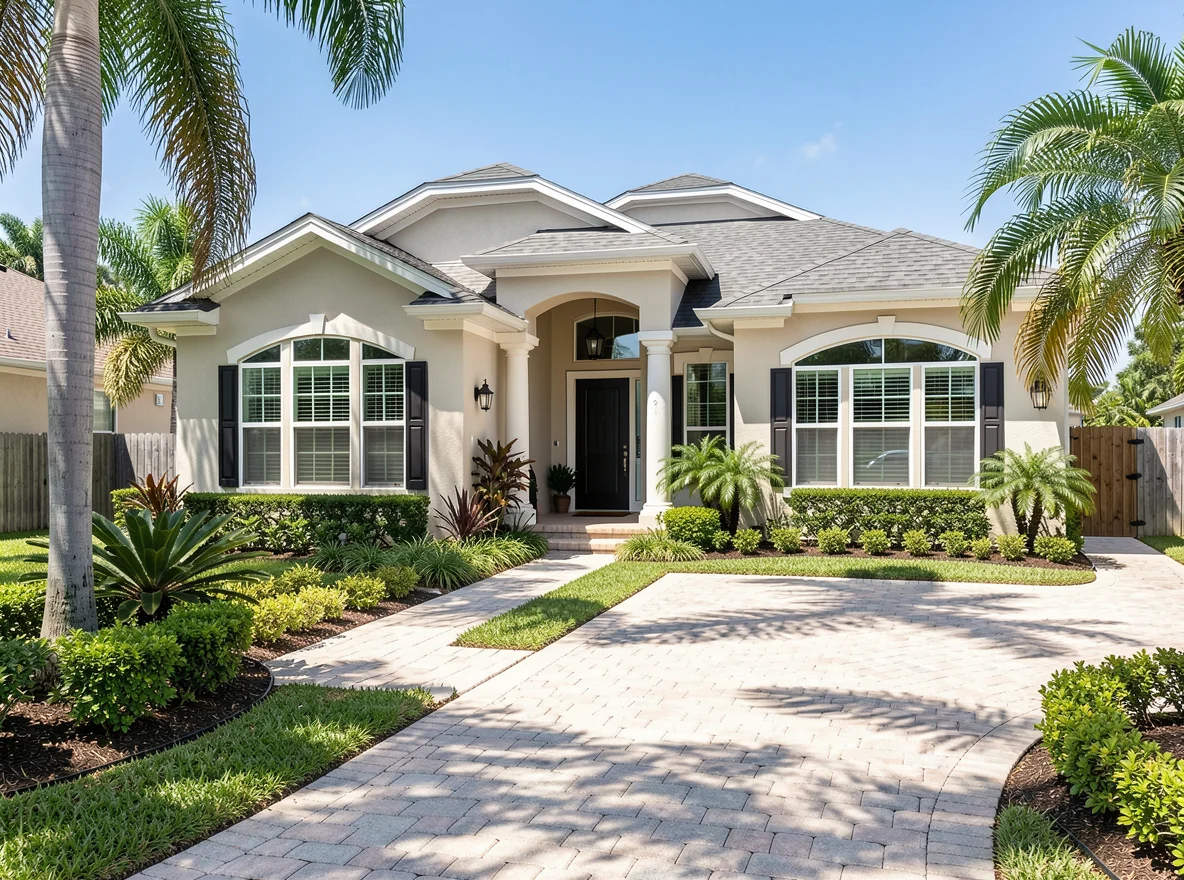 South Florida home exterior with storm-ready features