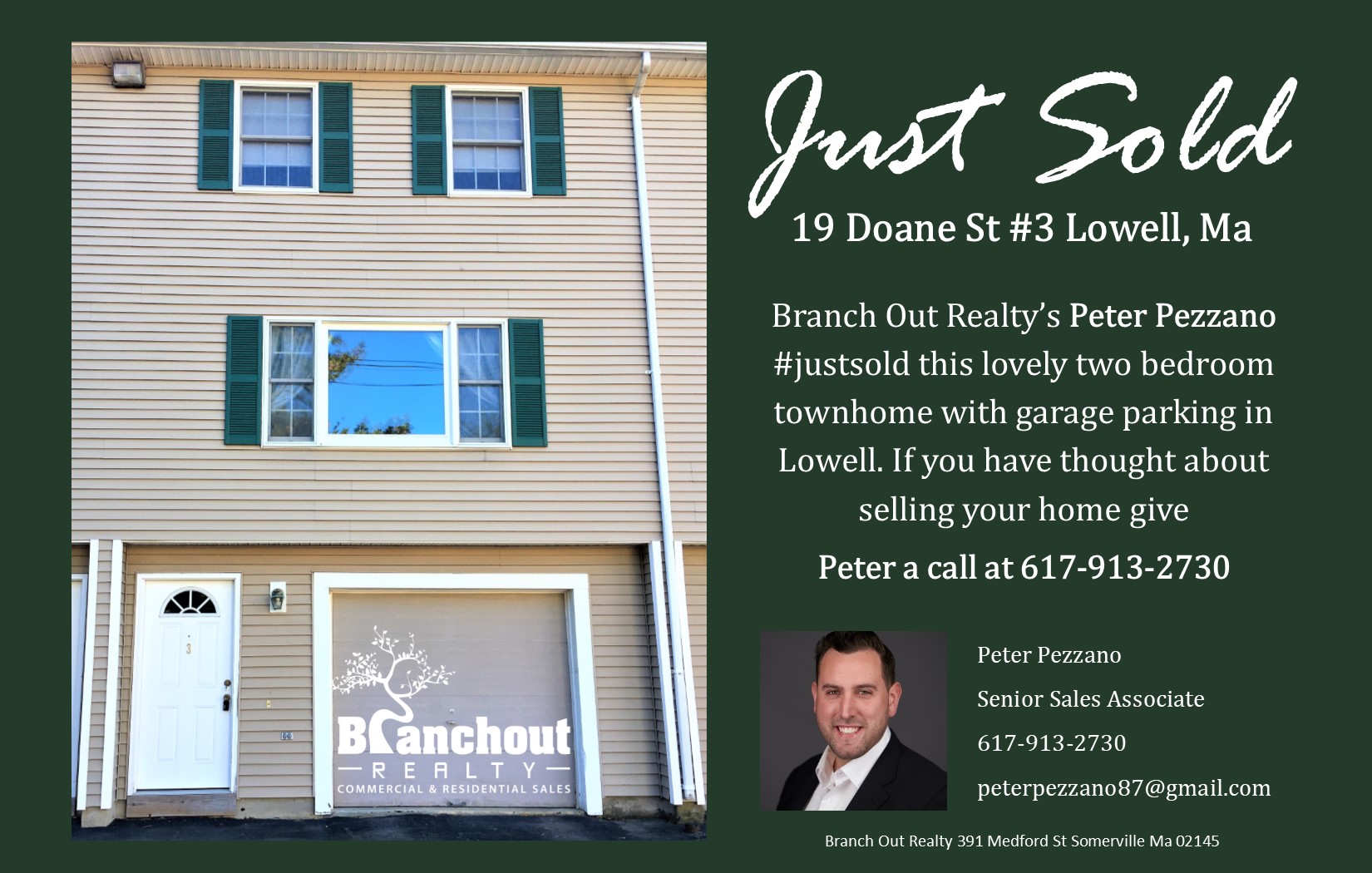 Just sold property in Lowell
