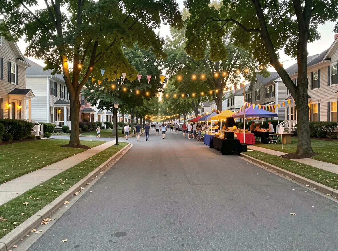 Tree-lined neighborhood in Metuchen
