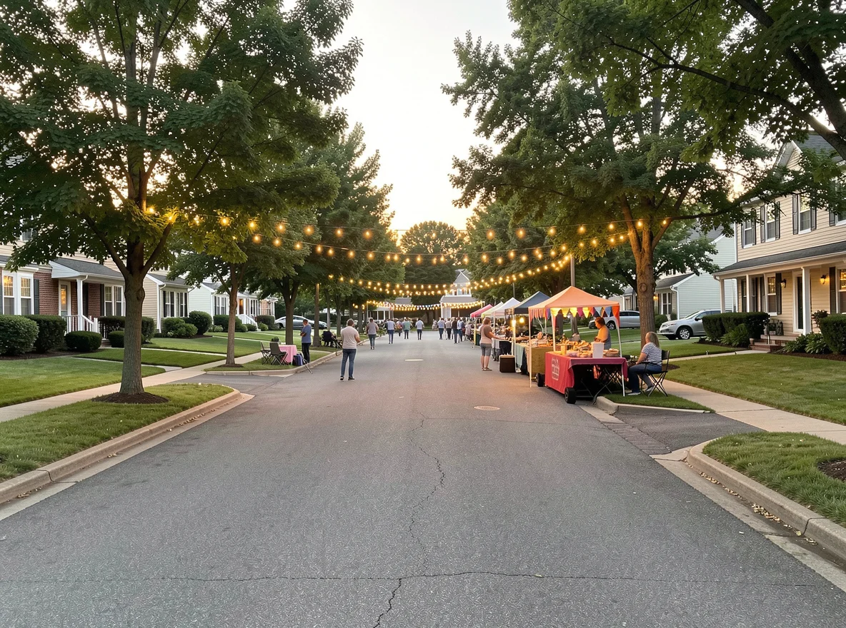 Suburban neighborhood in Central New Jersey