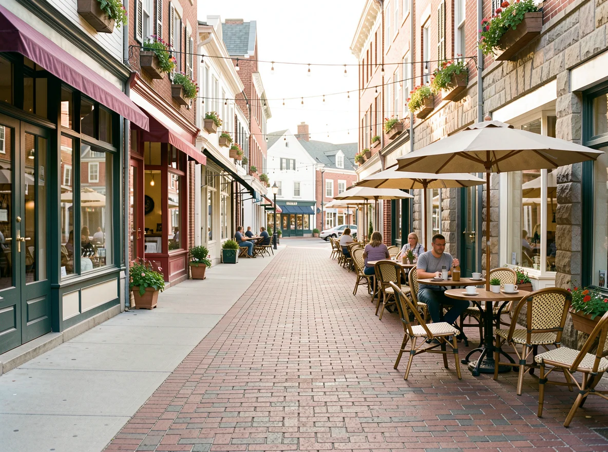 Downtown district in Monmouth County, New Jersey