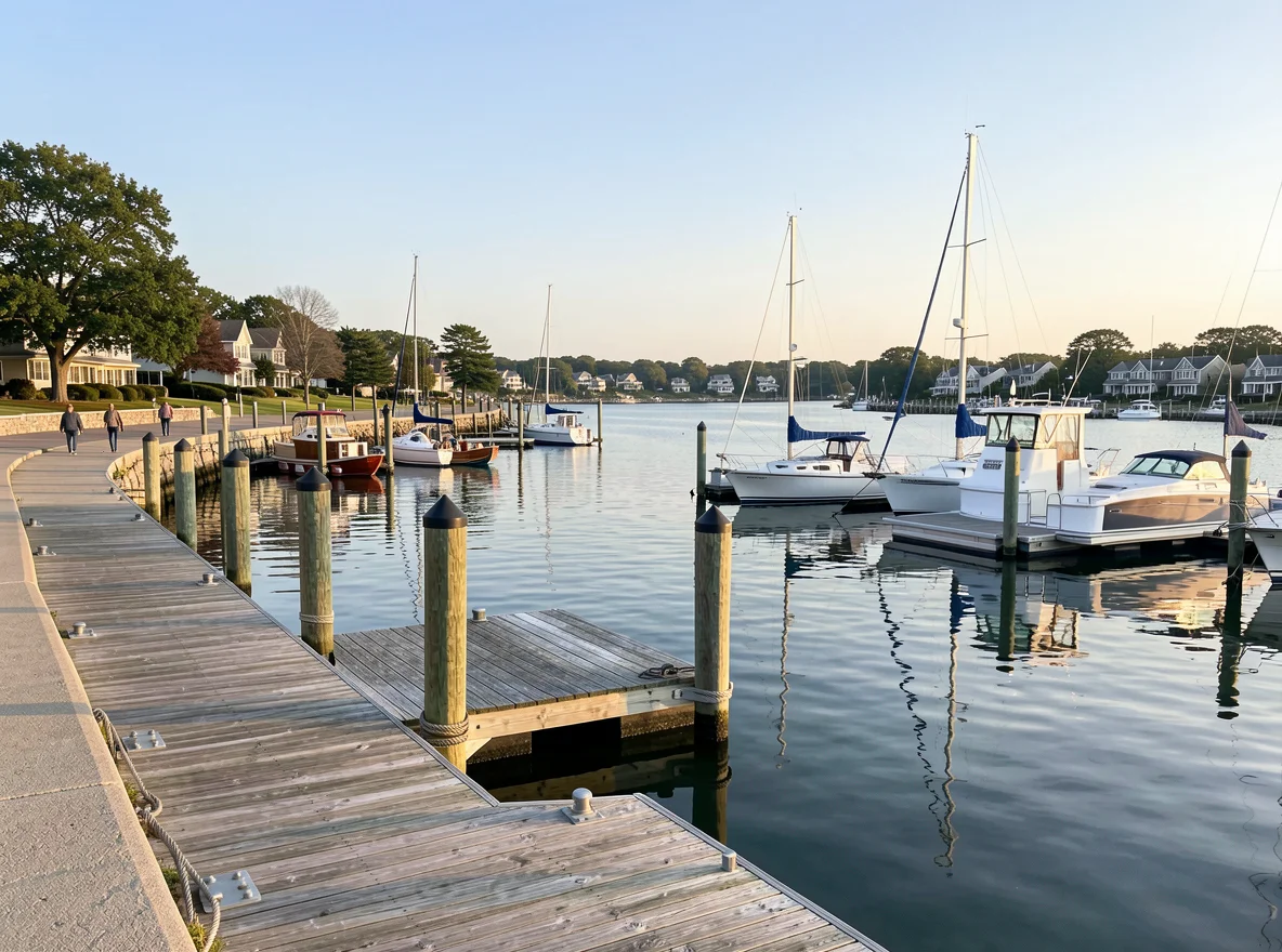 Waterfront recreation scene in Monmouth County, New Jersey