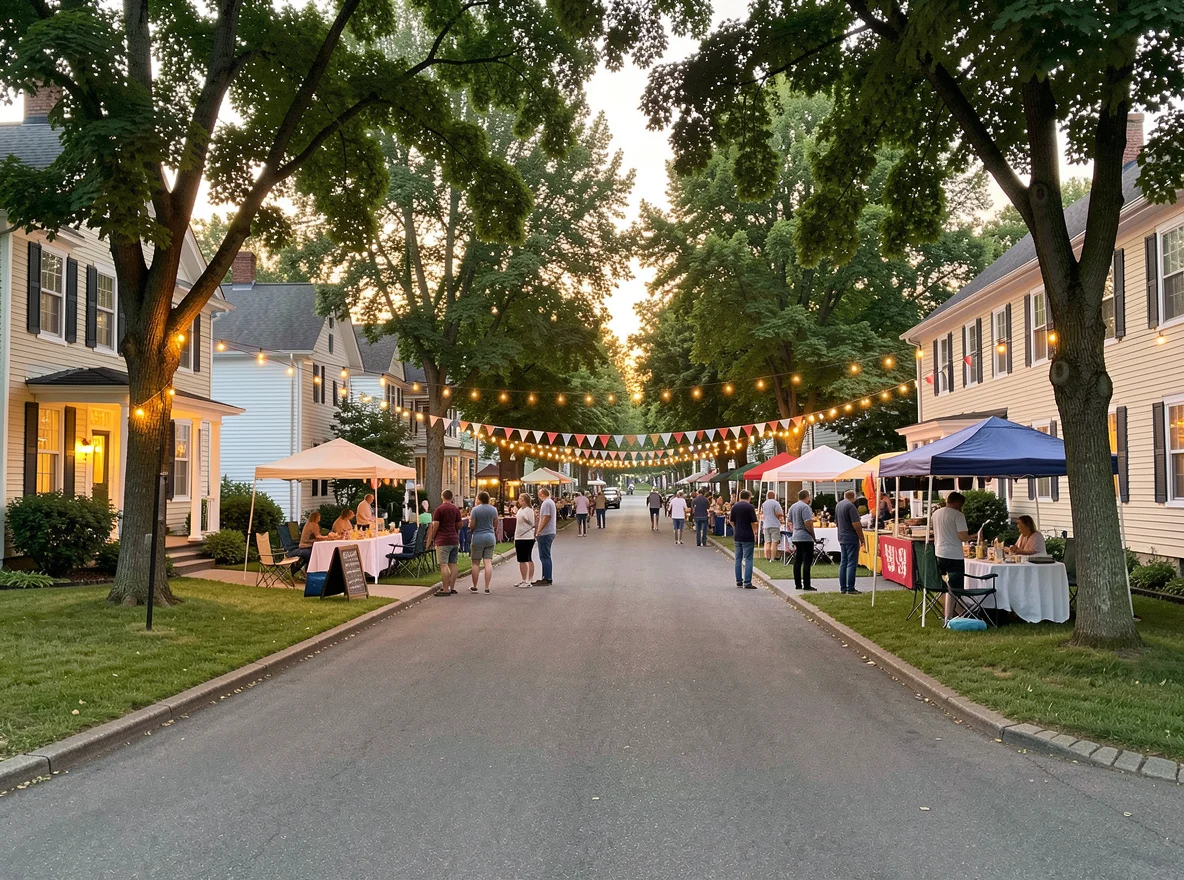 Village-style community setting in Milford