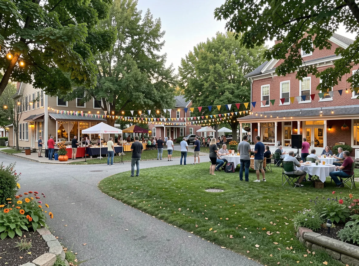 Community gathering atmosphere in Honesdale