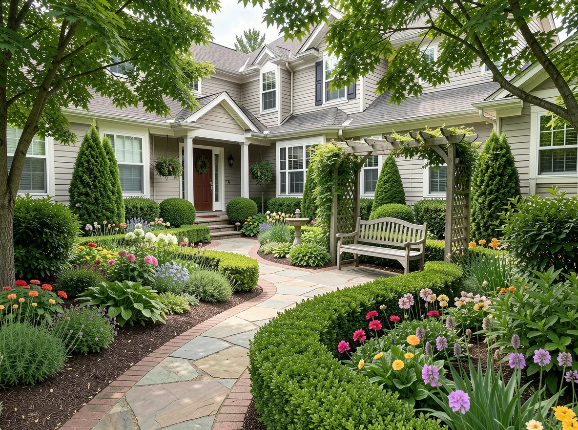 Well-maintained front yard and entry