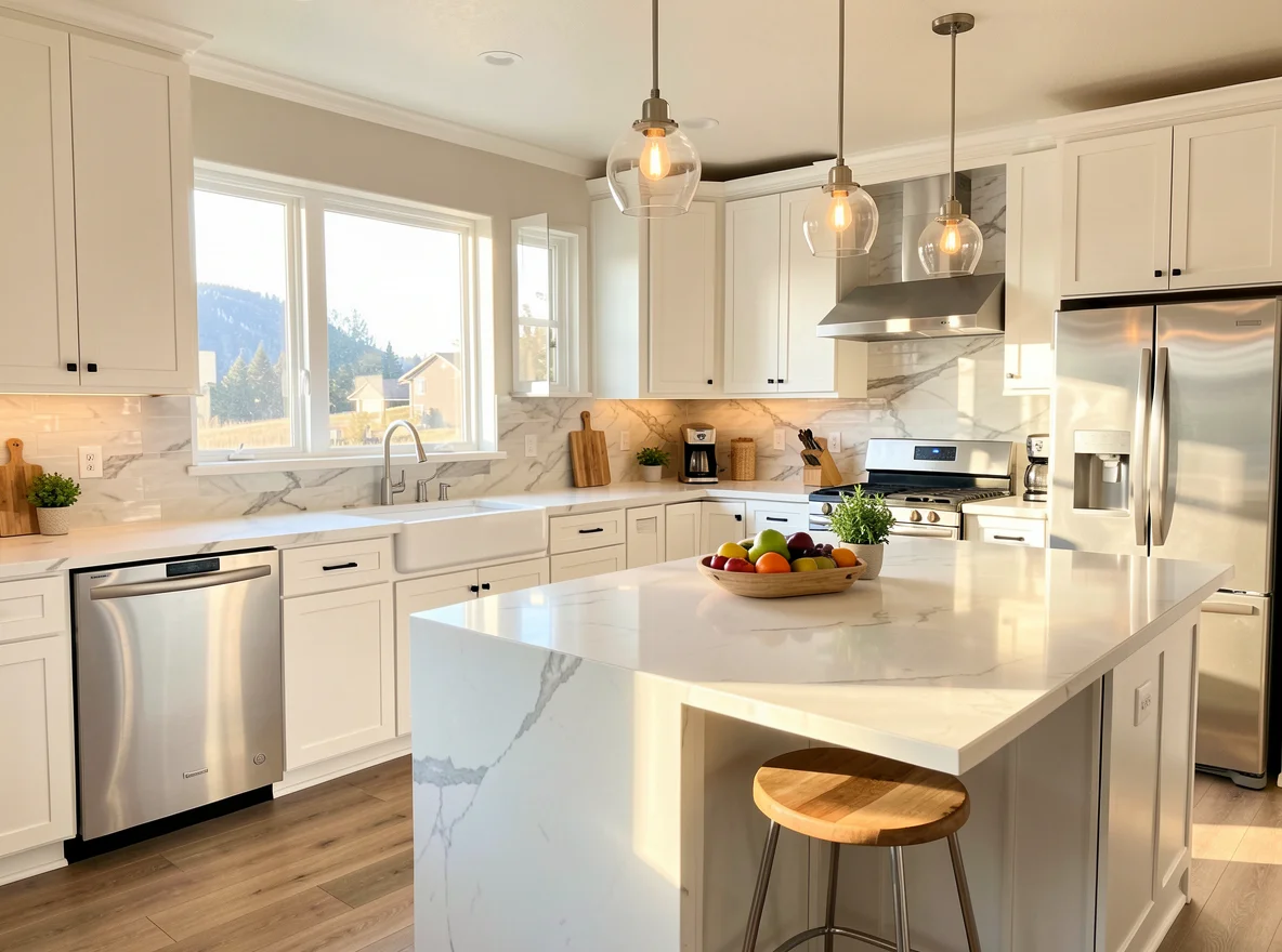 Staged kitchen in a Caldwell home ready for listing