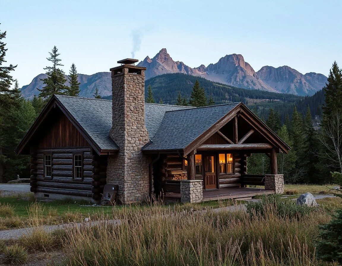 Rustic mountain cabin near East Glacier Park