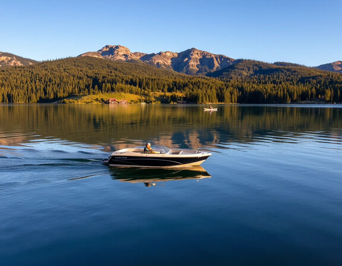Recreational boating on Flathead Lake near Bigfork